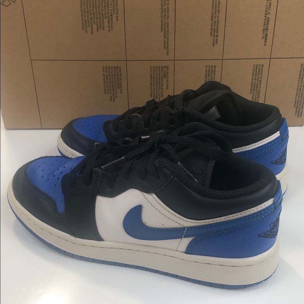 Nike Air Jordan 1 Low (GS) Shoes Kid's 4Y Women’s 5.5 Alternate Royal Blue Toe